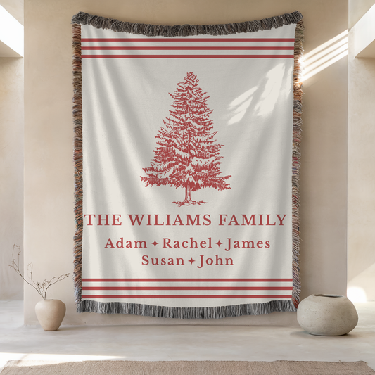 Custom Woven Blanket | Family Tree | 50'' x 60''
