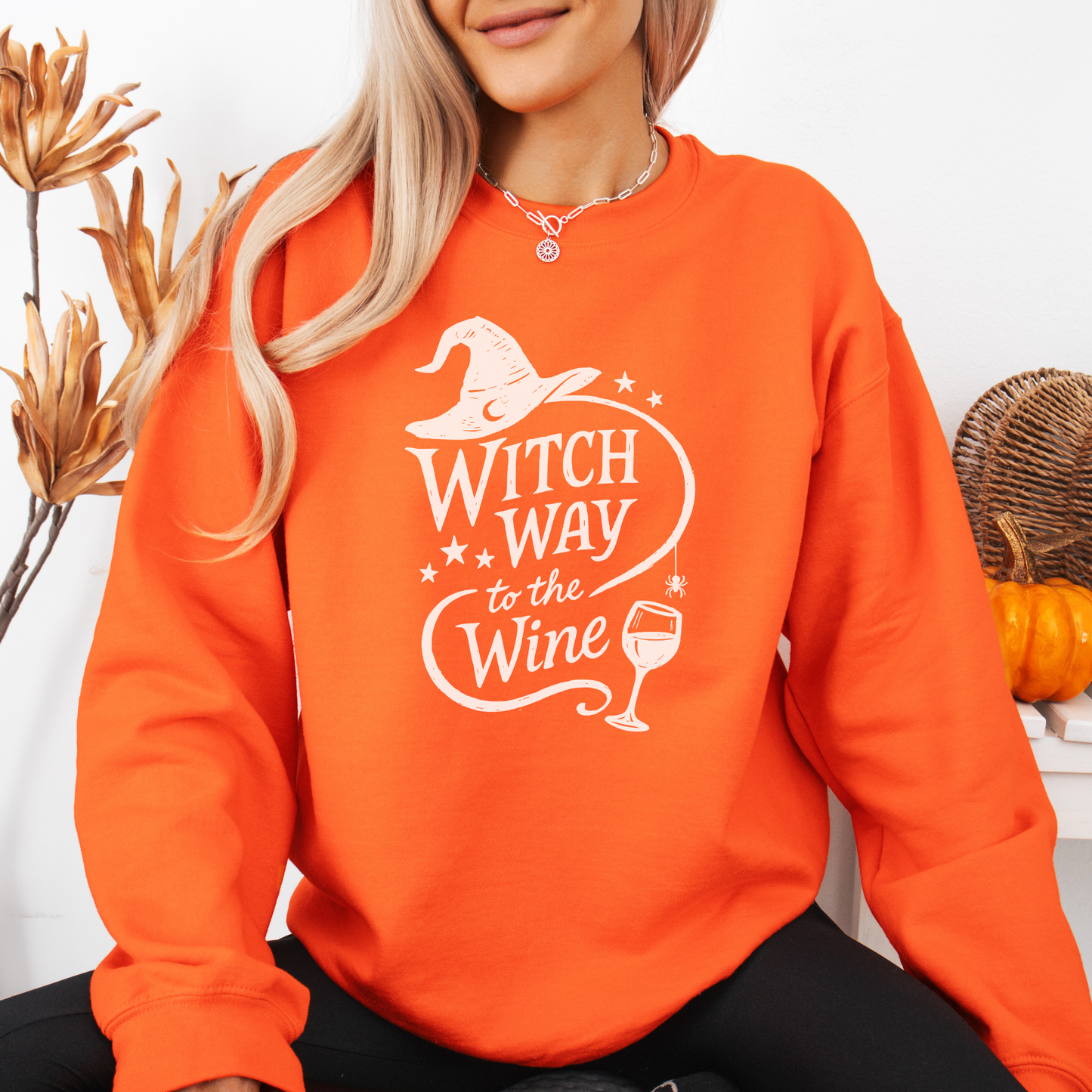 Witch way to the wine? | Halloween | Sweatshirt