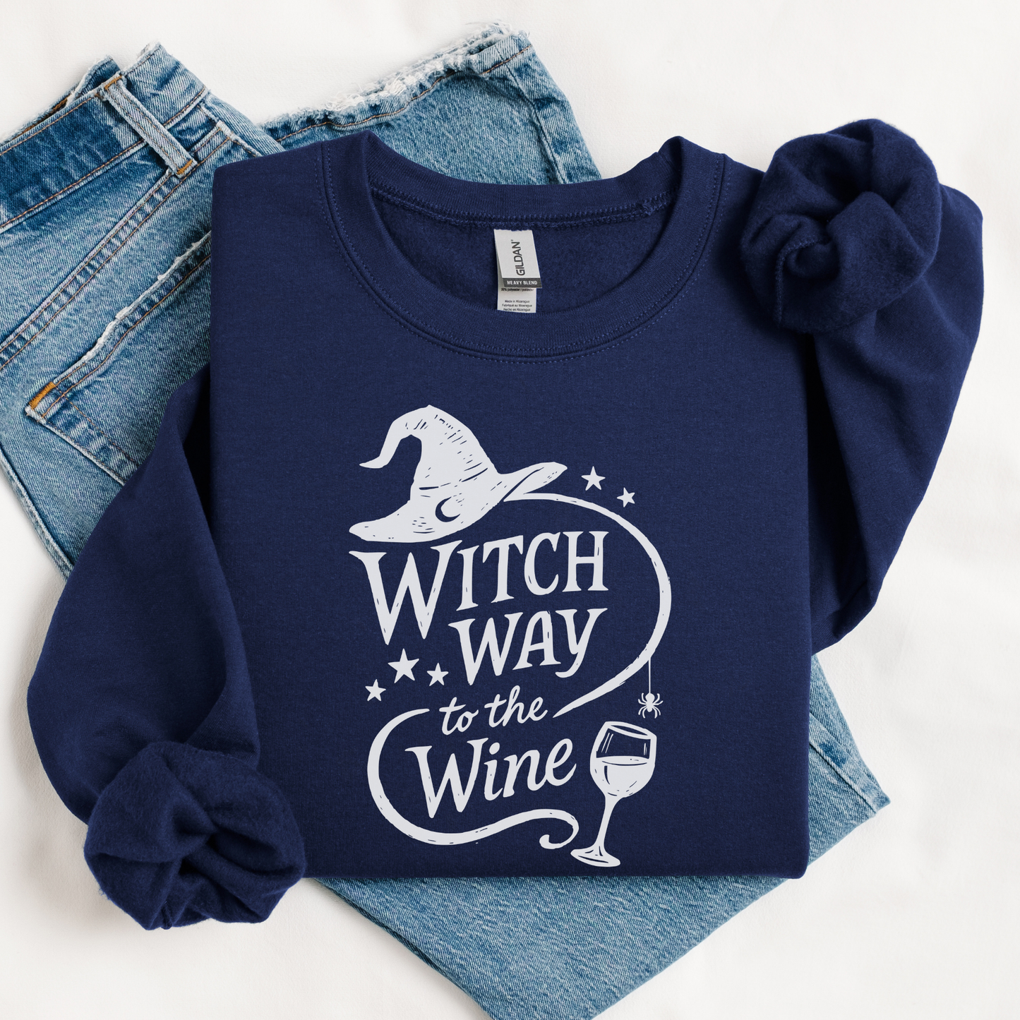 Witch way to the wine? | Halloween | Sweatshirt