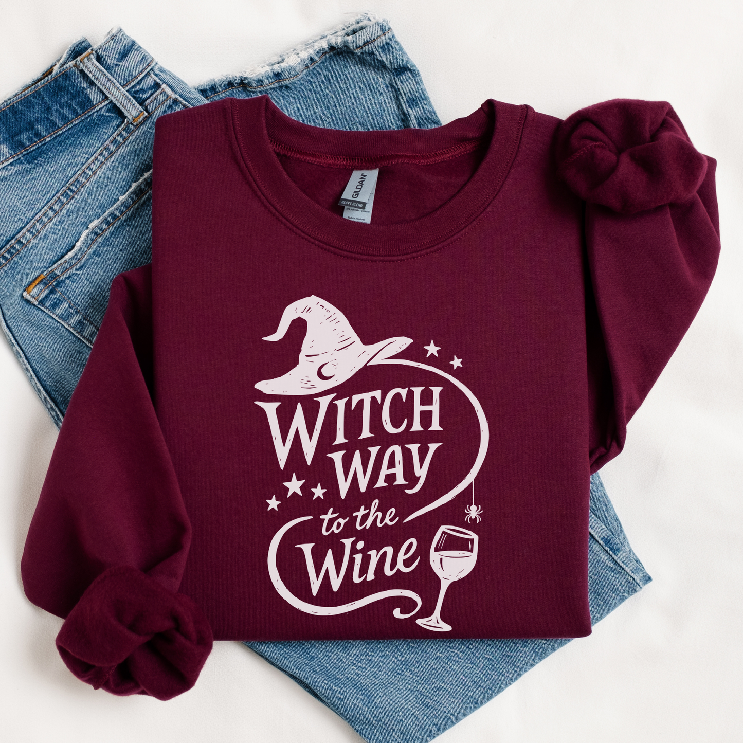 Witch way to the wine? | Halloween | Sweatshirt