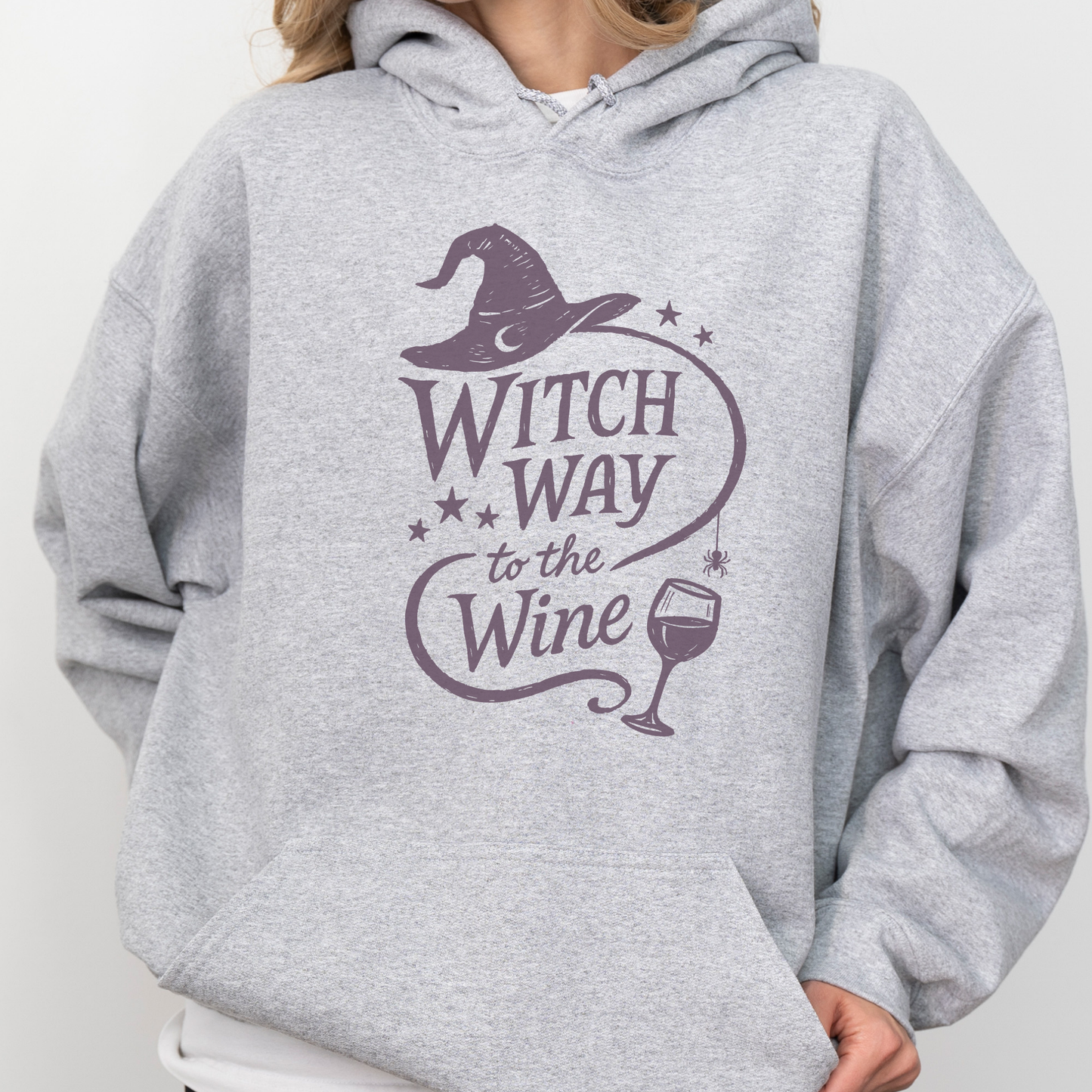 Witch way to the wine? | Halloween | Hoodie