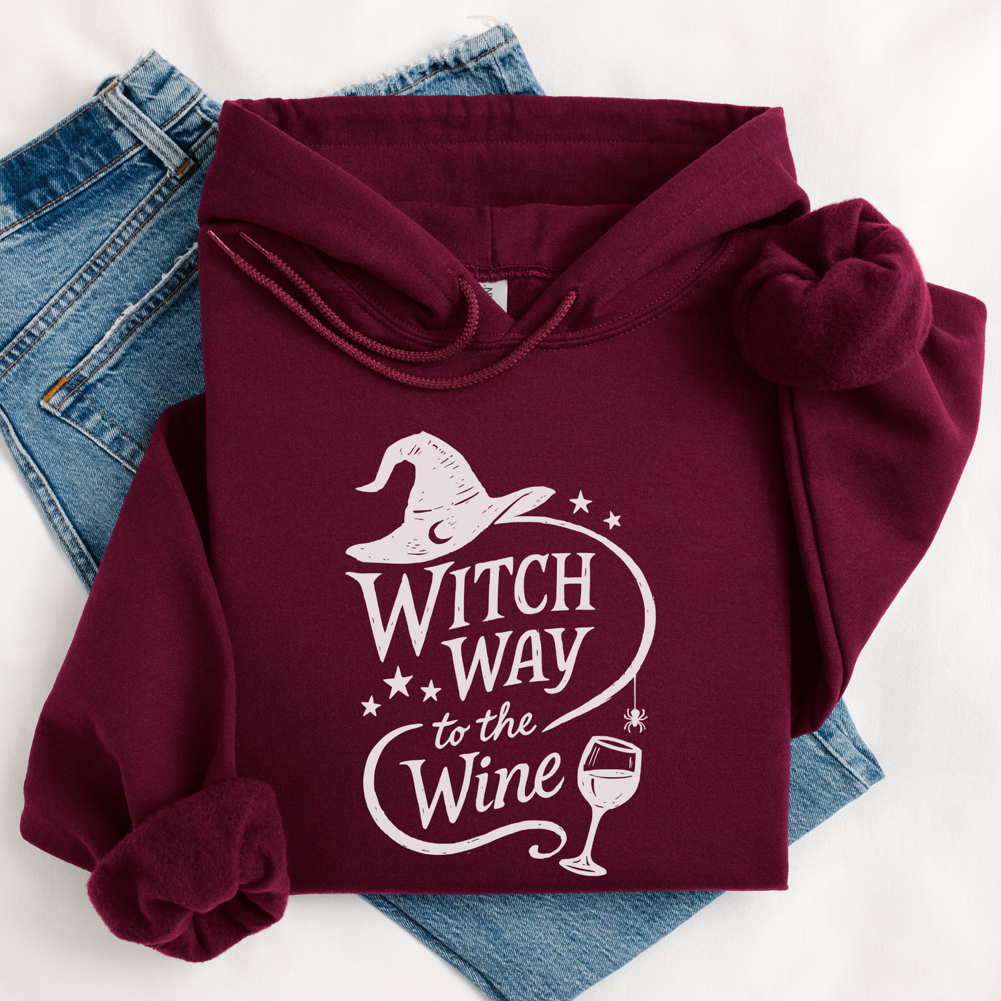 Witch way to the wine? | Halloween | Hoodie