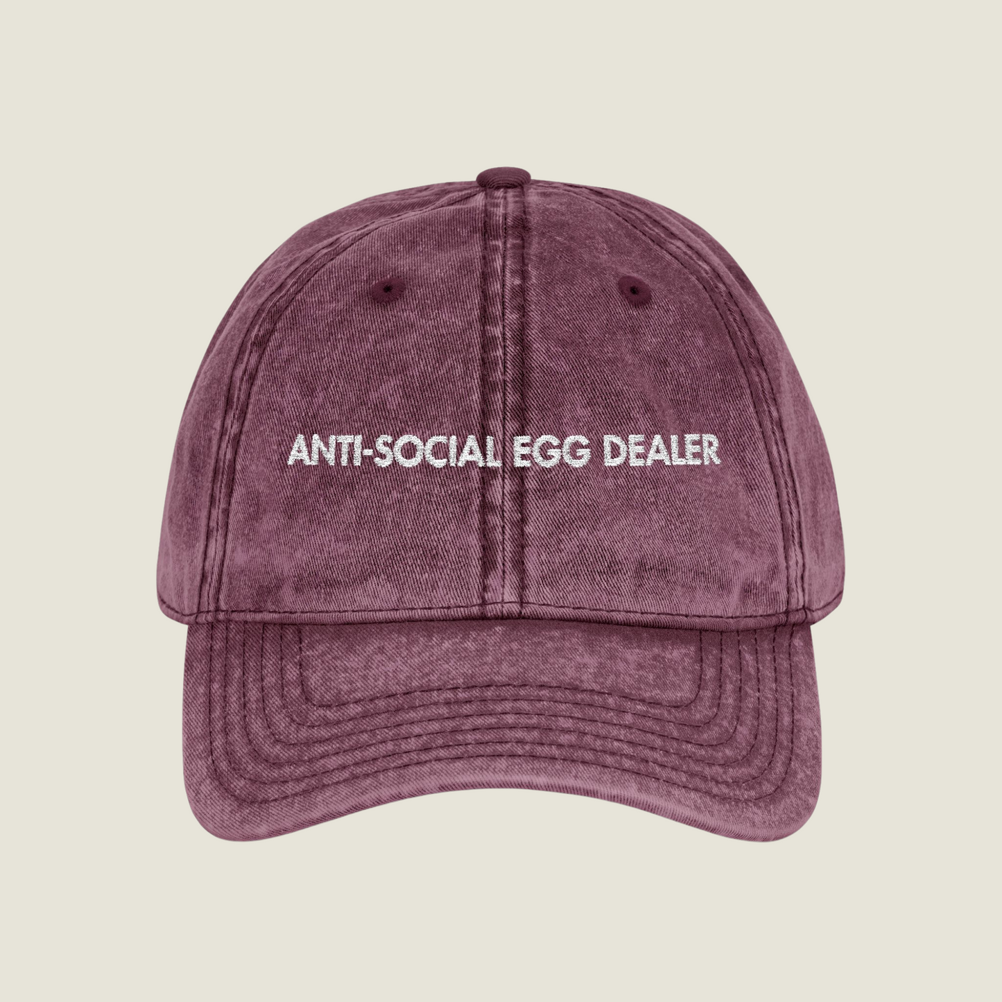 Vintage Embroidery Cap | Anti-Social Egg Dealer | Unisex