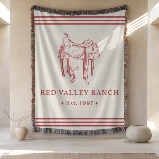 Custom Woven Blanket | Western Ranch | 50'' x 60''