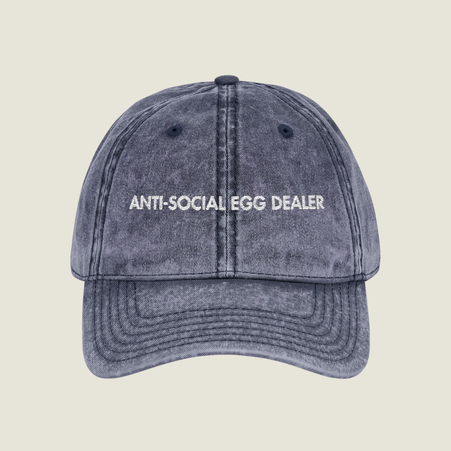 Vintage Embroidery Cap | Anti-Social Egg Dealer | Unisex