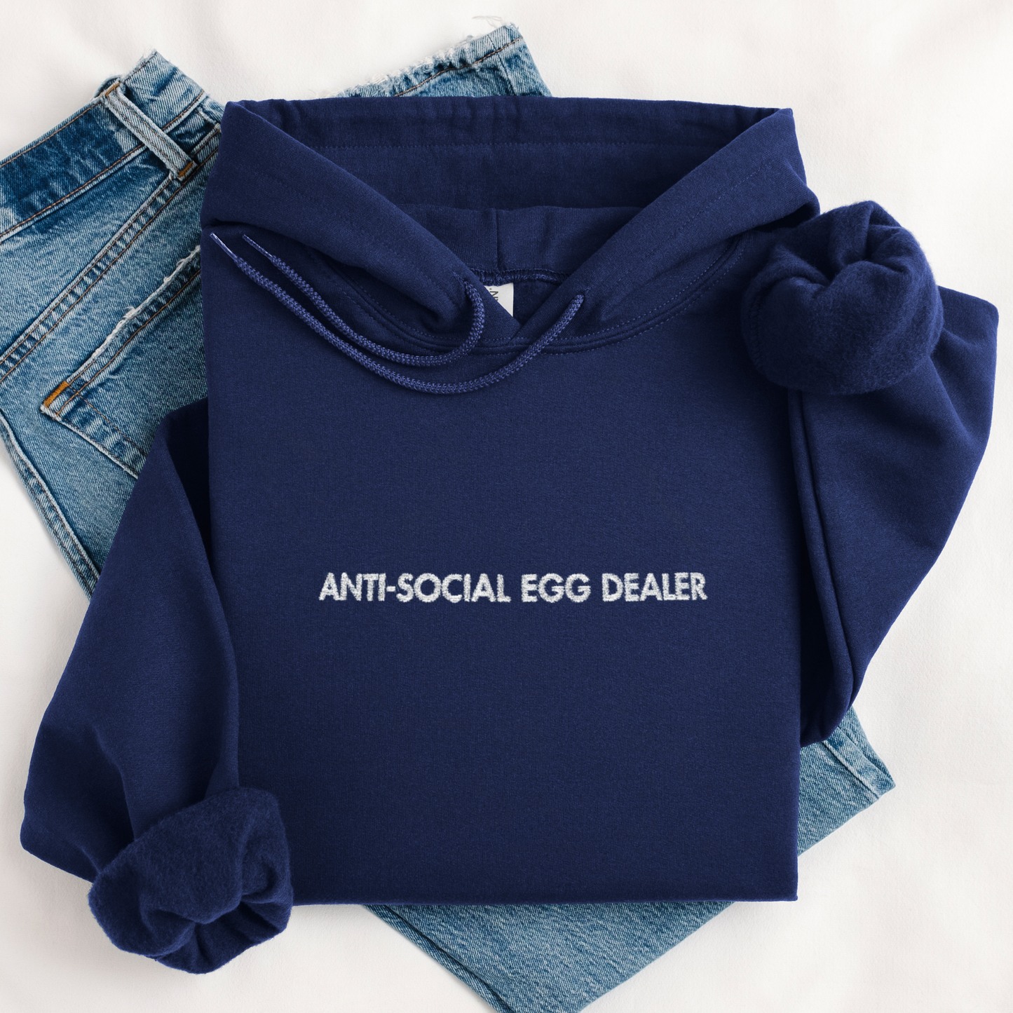 Anti-Social Egg Dealer | Embroidery Hoodie | Unisex