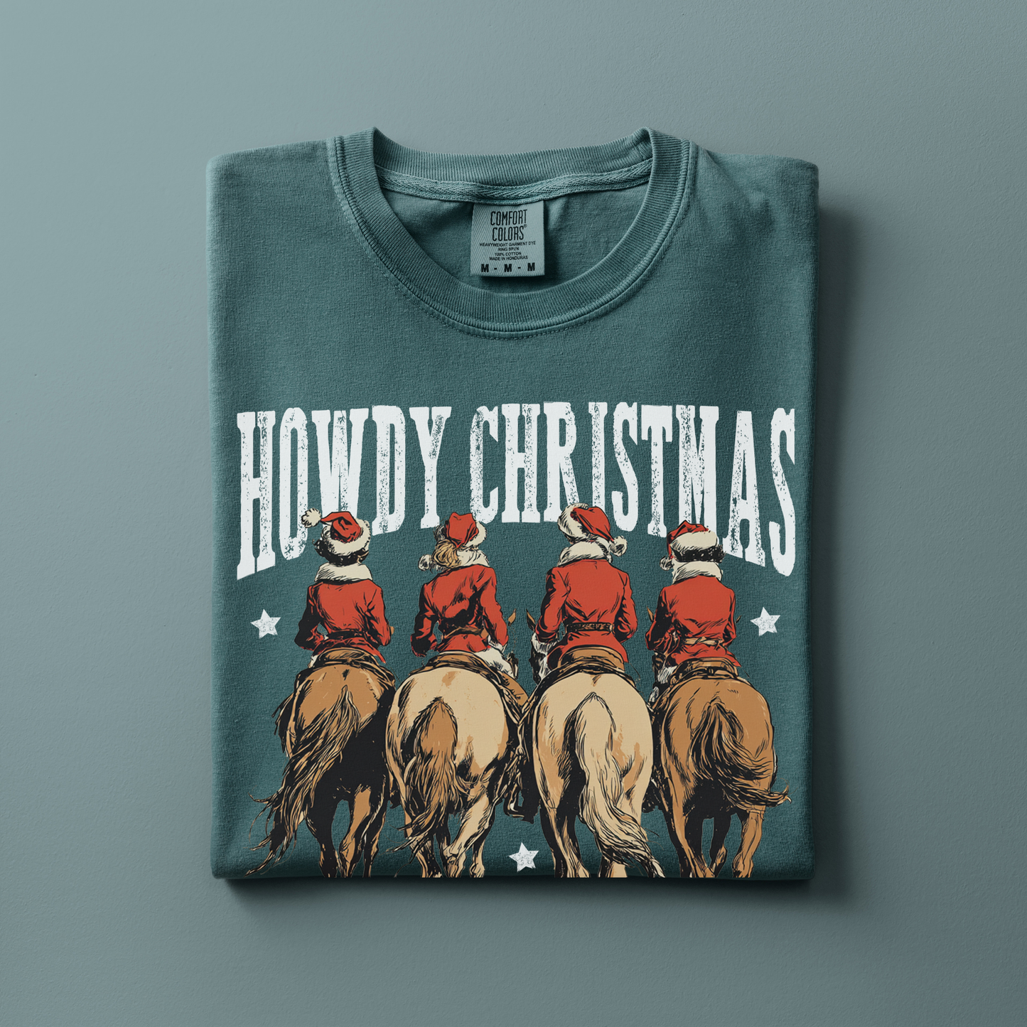 Howdy Christmas | Christmas Cowgirl | T-shirt