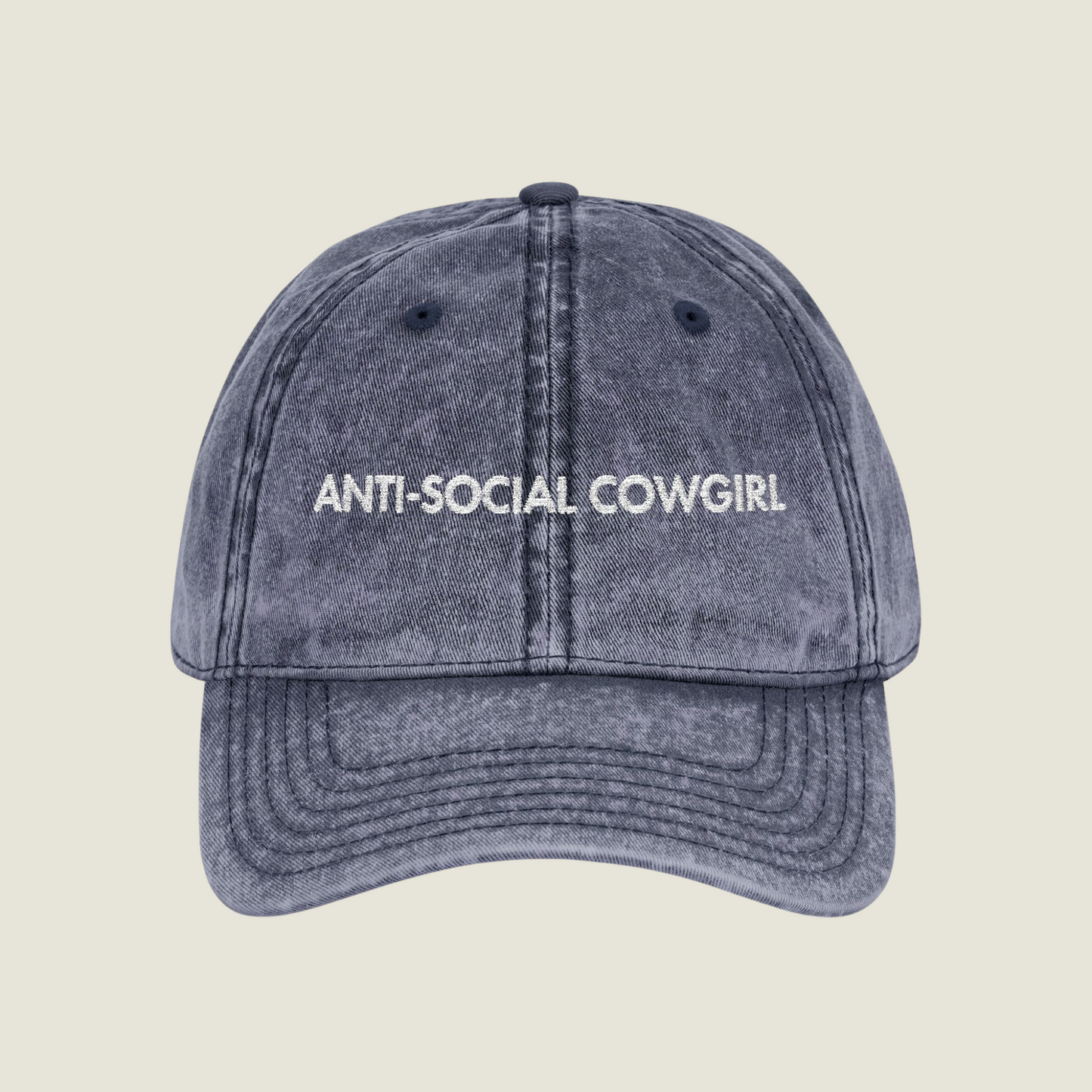 Vintage Embroidery Cap | Anti-Social Cowgirl | Unisex