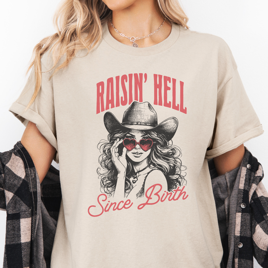 Raisin' Hell | Vintage Cowgirl | T-shirt