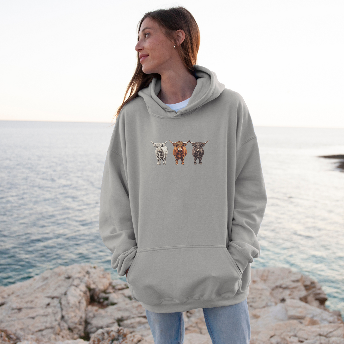 Highland Cows Hoodie | Famous Trios | Unisex