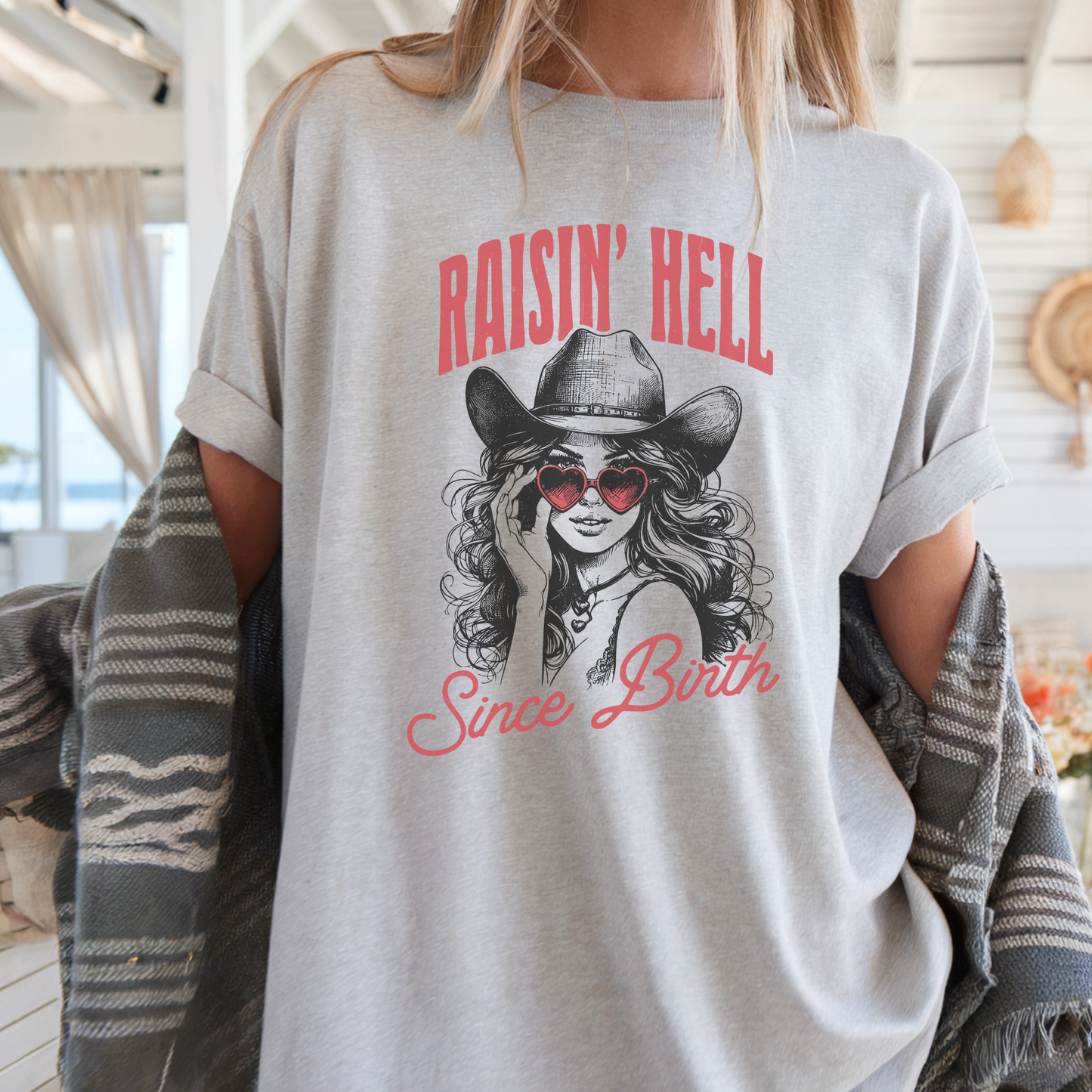 Raisin' Hell | Vintage Cowgirl | T-shirt