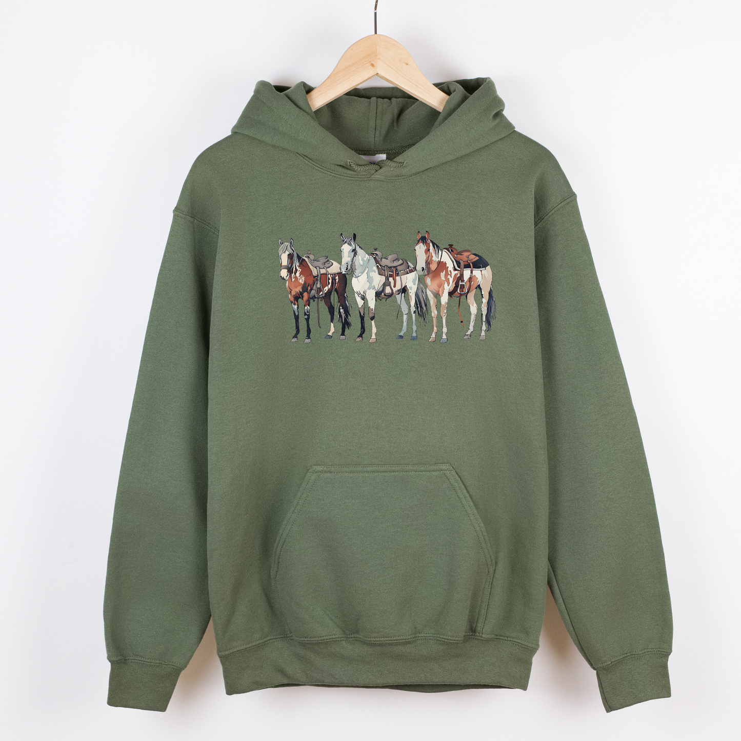 Western Horses Hoodie | Famous Trios | Unisex