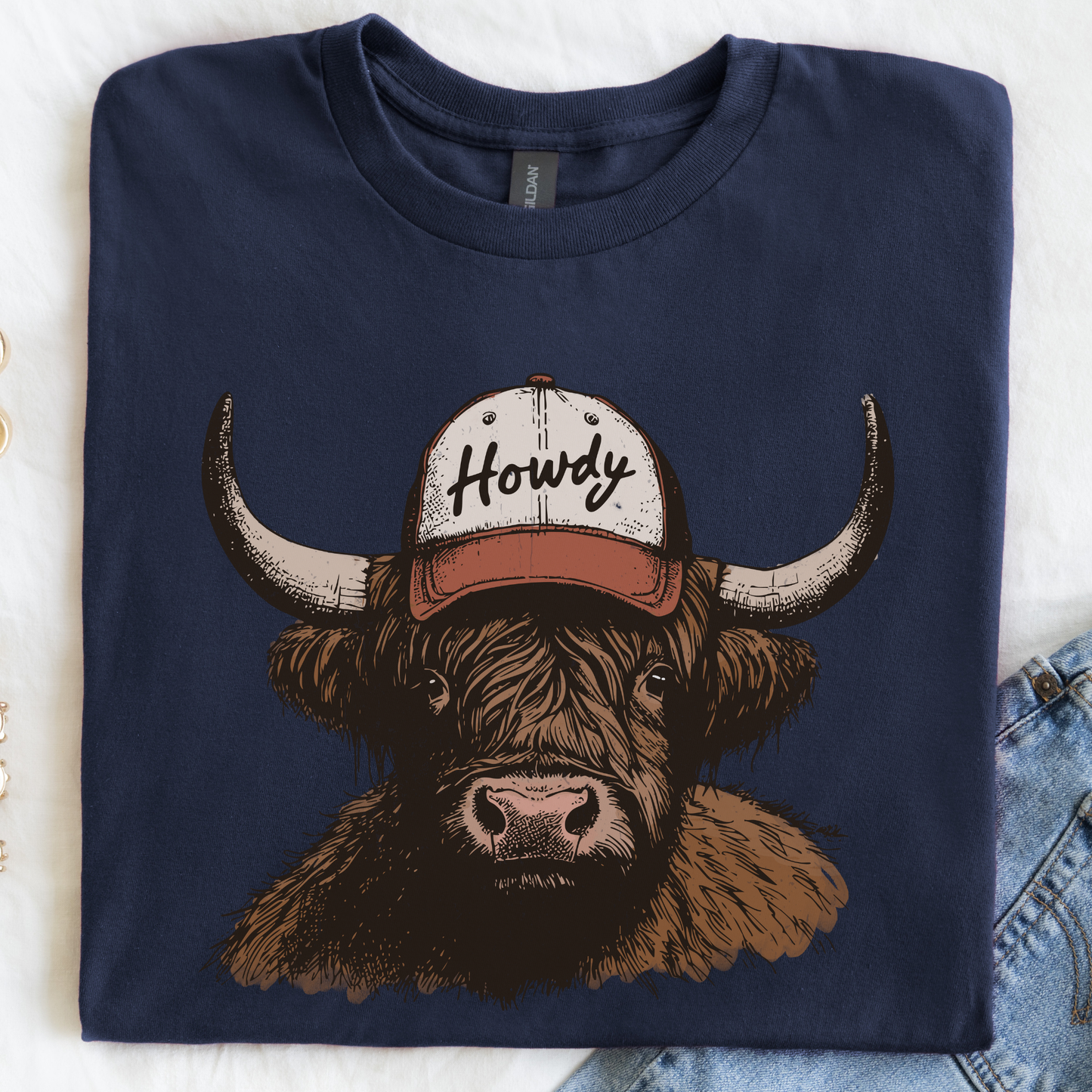 Howdy Cow | Vintage Cowgirl | T-shirt