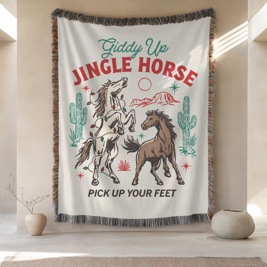 Woven Blanket | Jingle Horse | 50'' x 60''