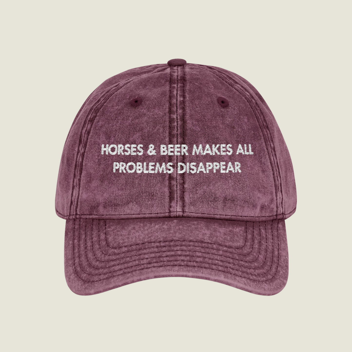 Vintage Embroidery Cap | Horses & Beer | Unisex