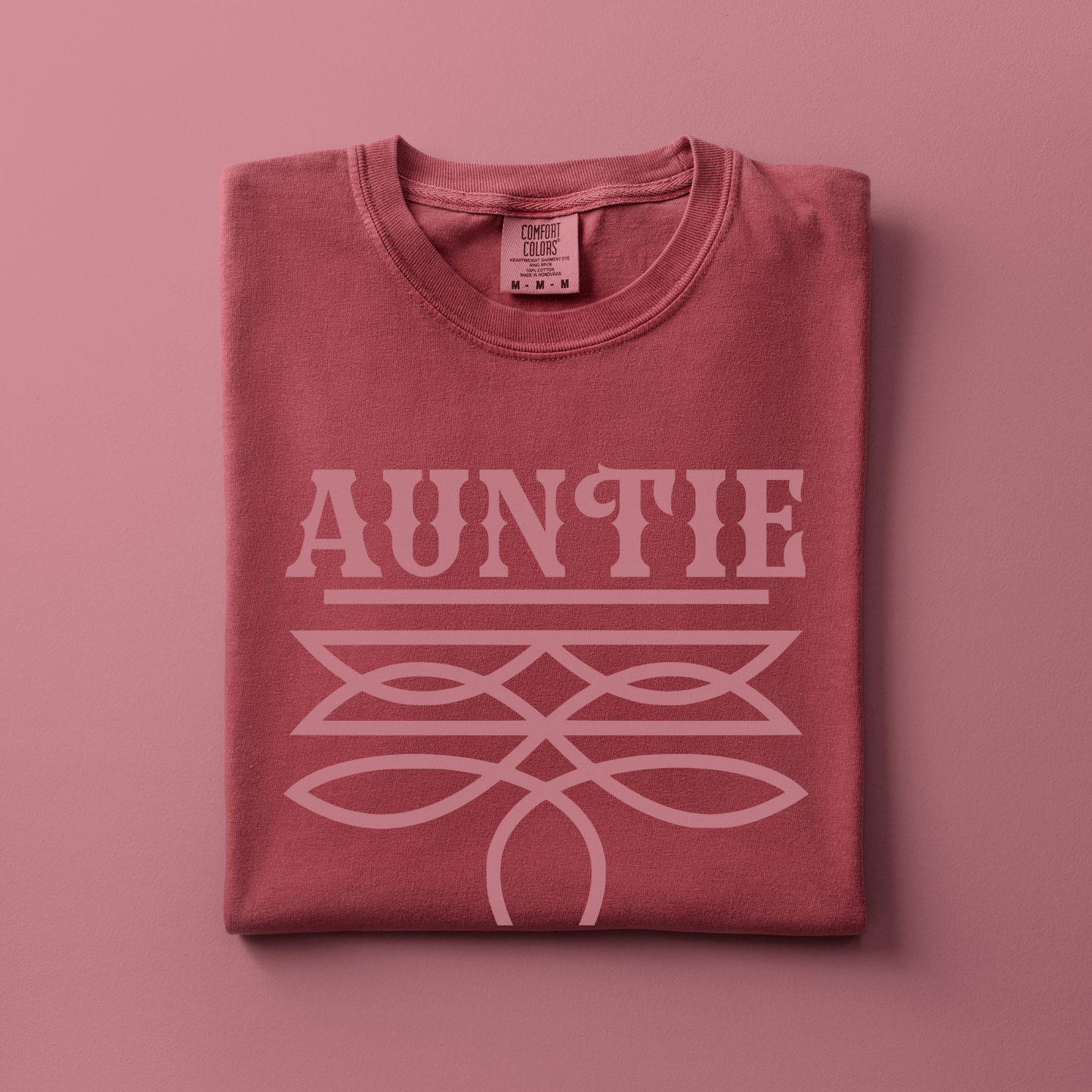 Auntie Tee | Boot Stitch Text | T-shirt