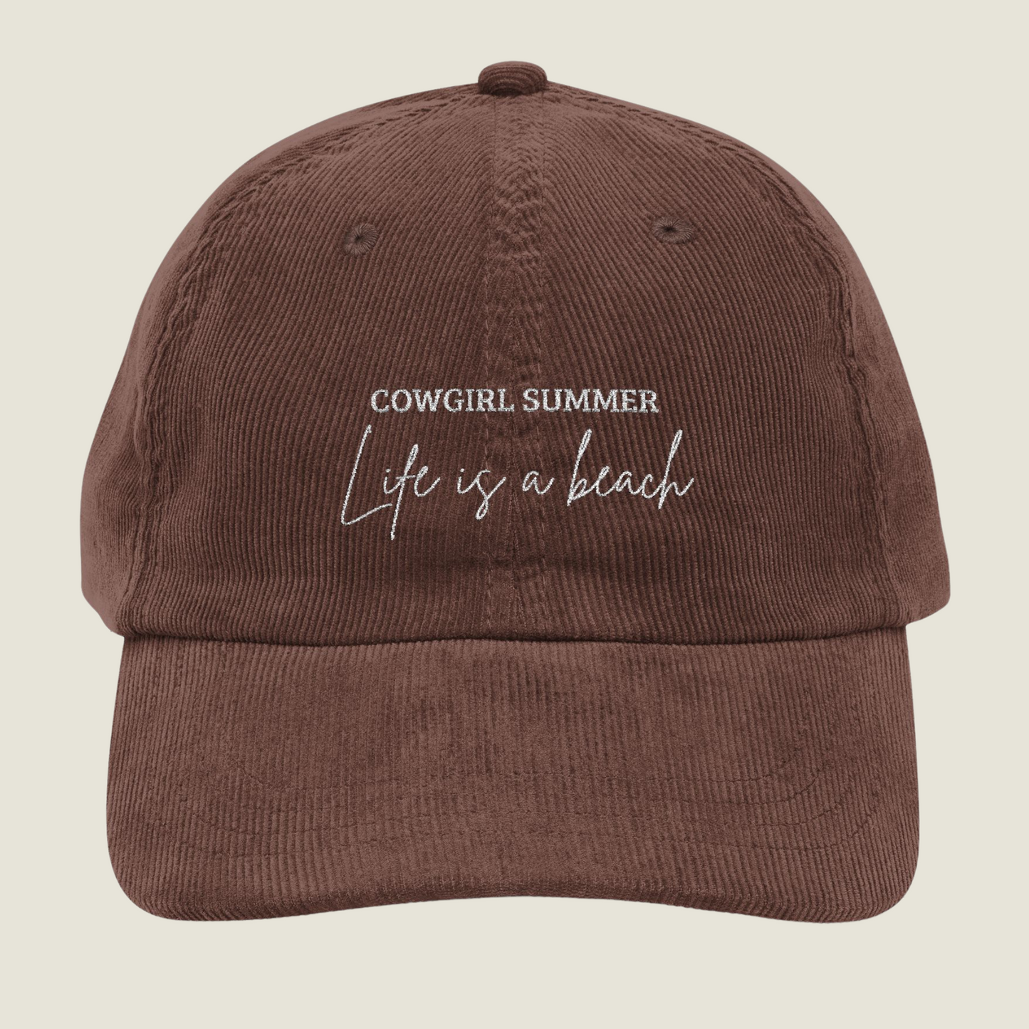 Life is a Beach | Vintage Embroidery Cap | Cowgirl Summer