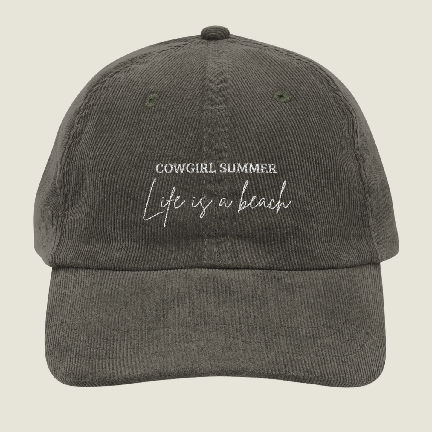 Life is a Beach | Vintage Embroidery Cap | Cowgirl Summer