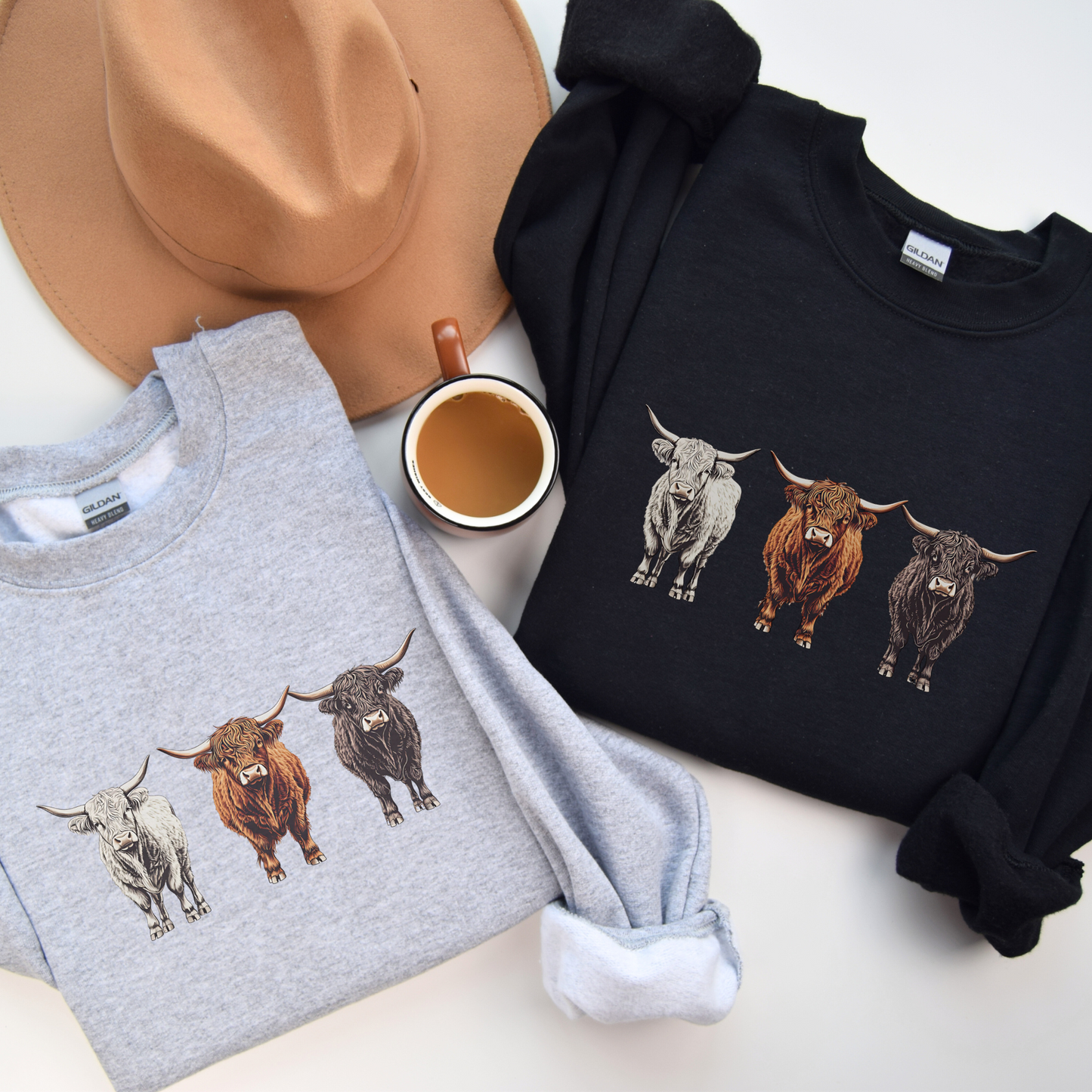 Highland Cows Sweatshirt | Famous Trios | Unisex
