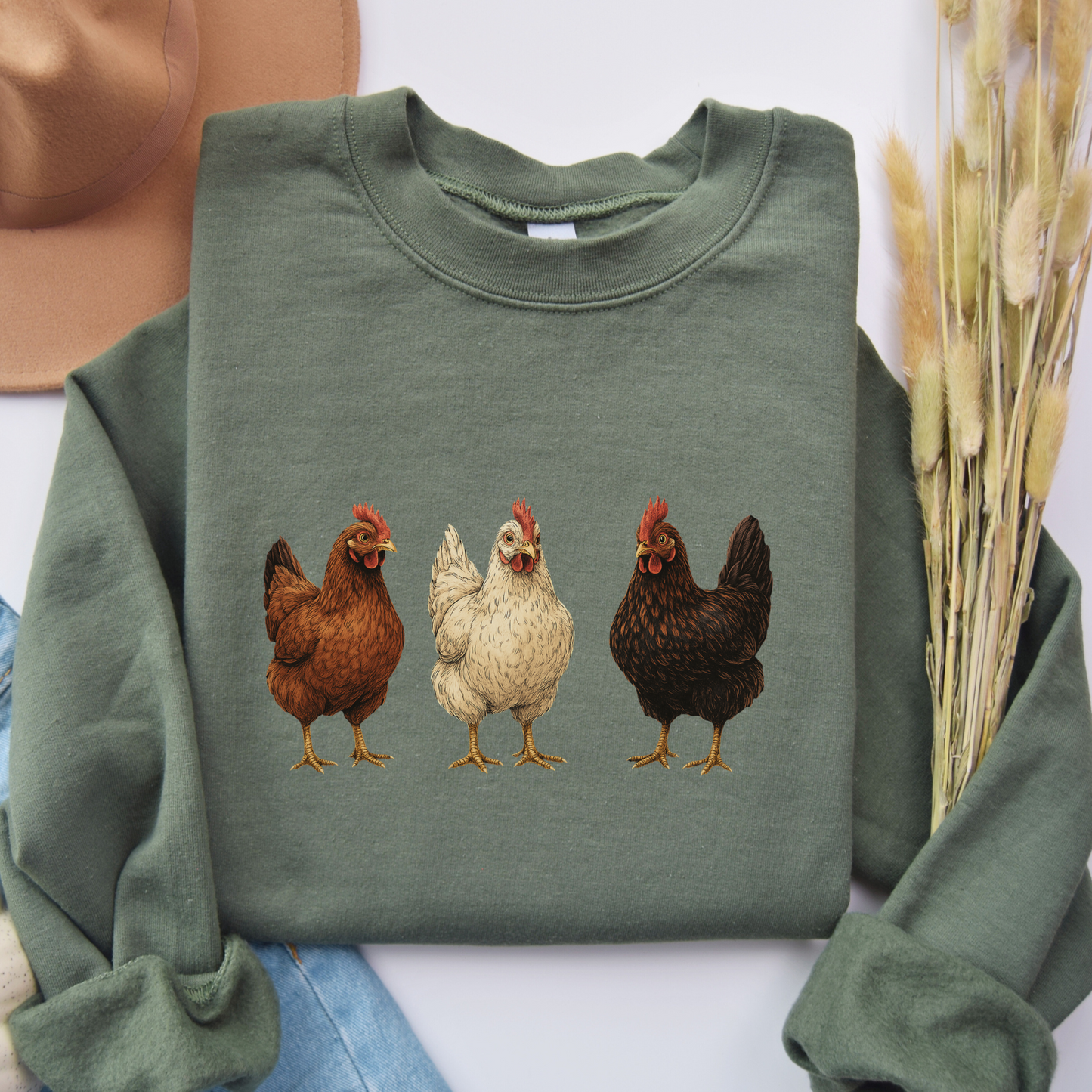 Chickens Sweatshirt | Famous Trios | Unisex