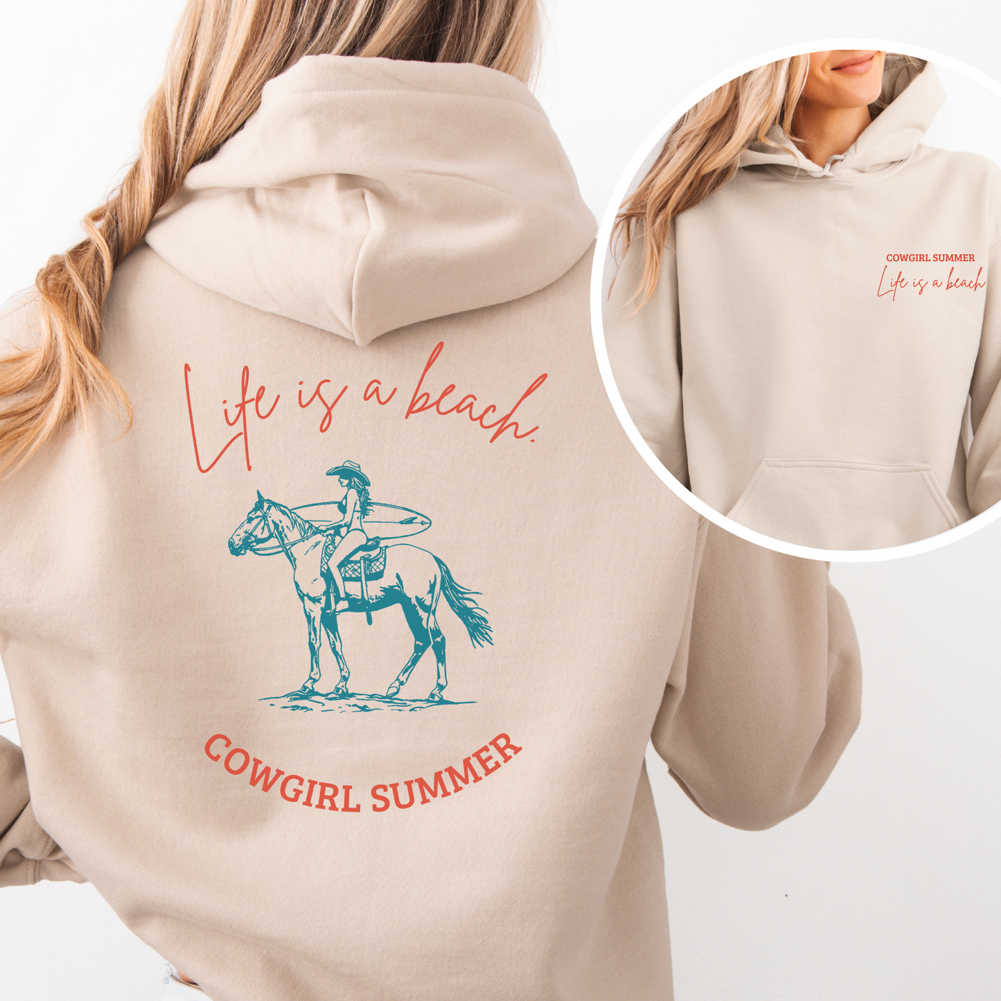 Life is a Beach | Hoodie | Cowgirl Summer