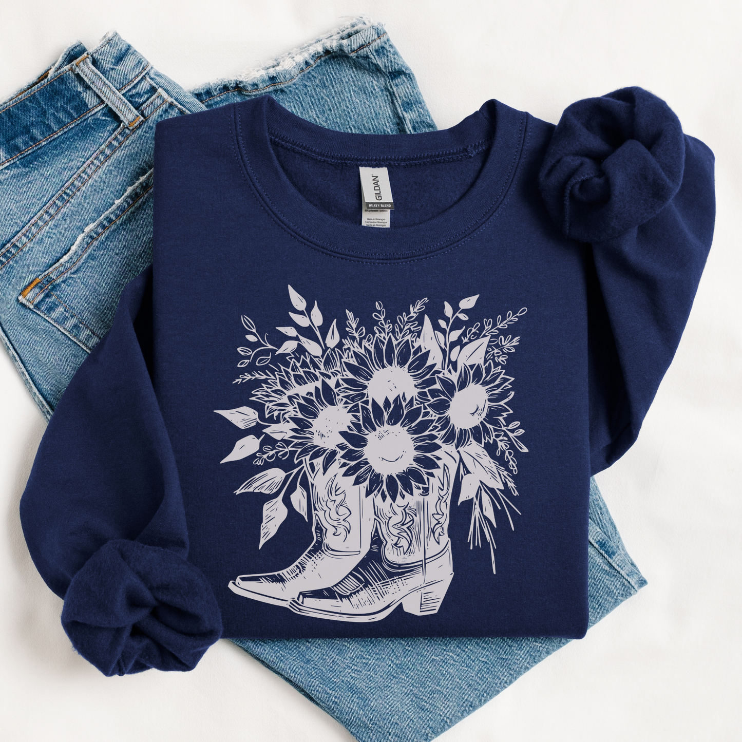 Sunflower Boots | Vintage Cowgirl | Sweatshirt