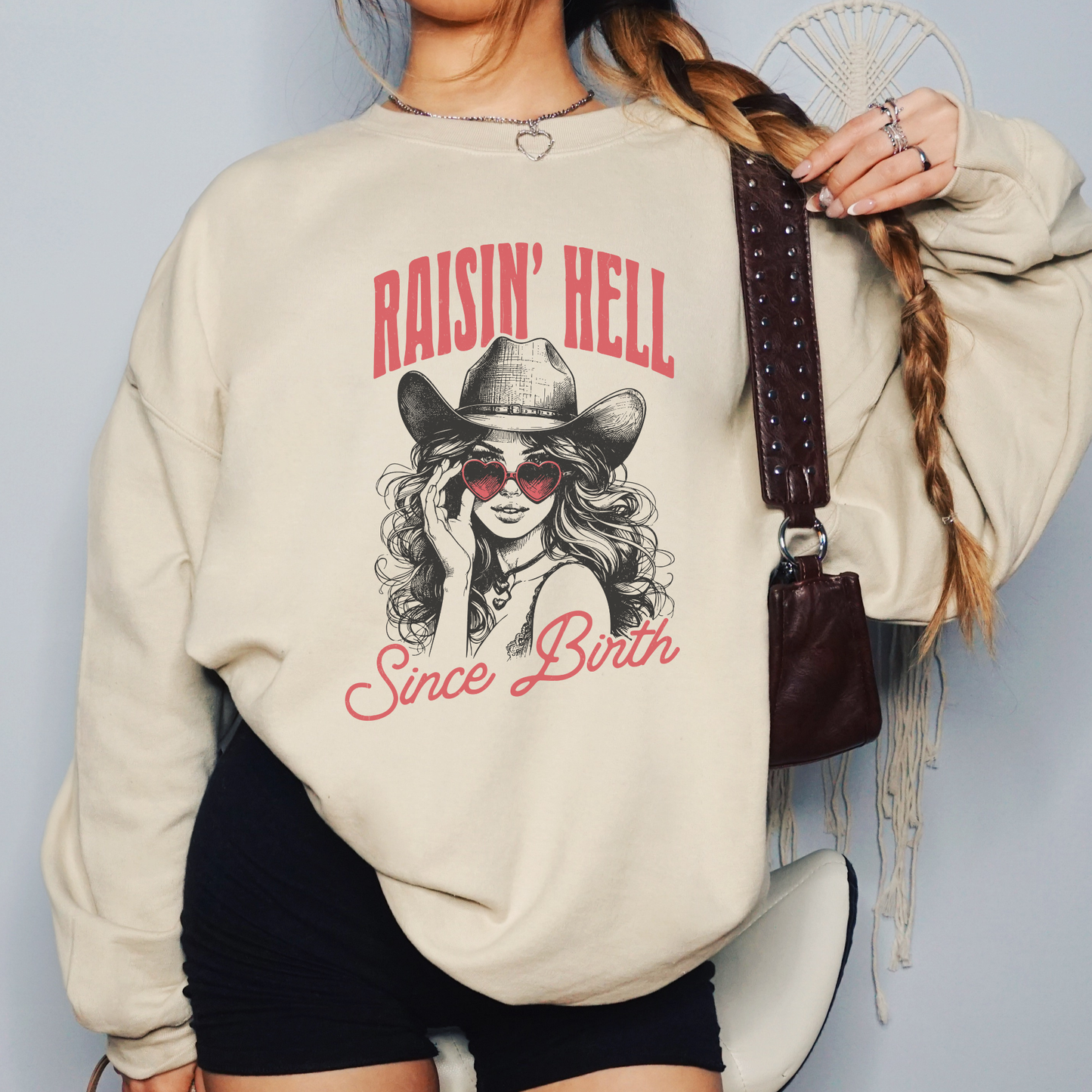 Raisin' Hell | Vintage Cowgirl | Sweatshirt