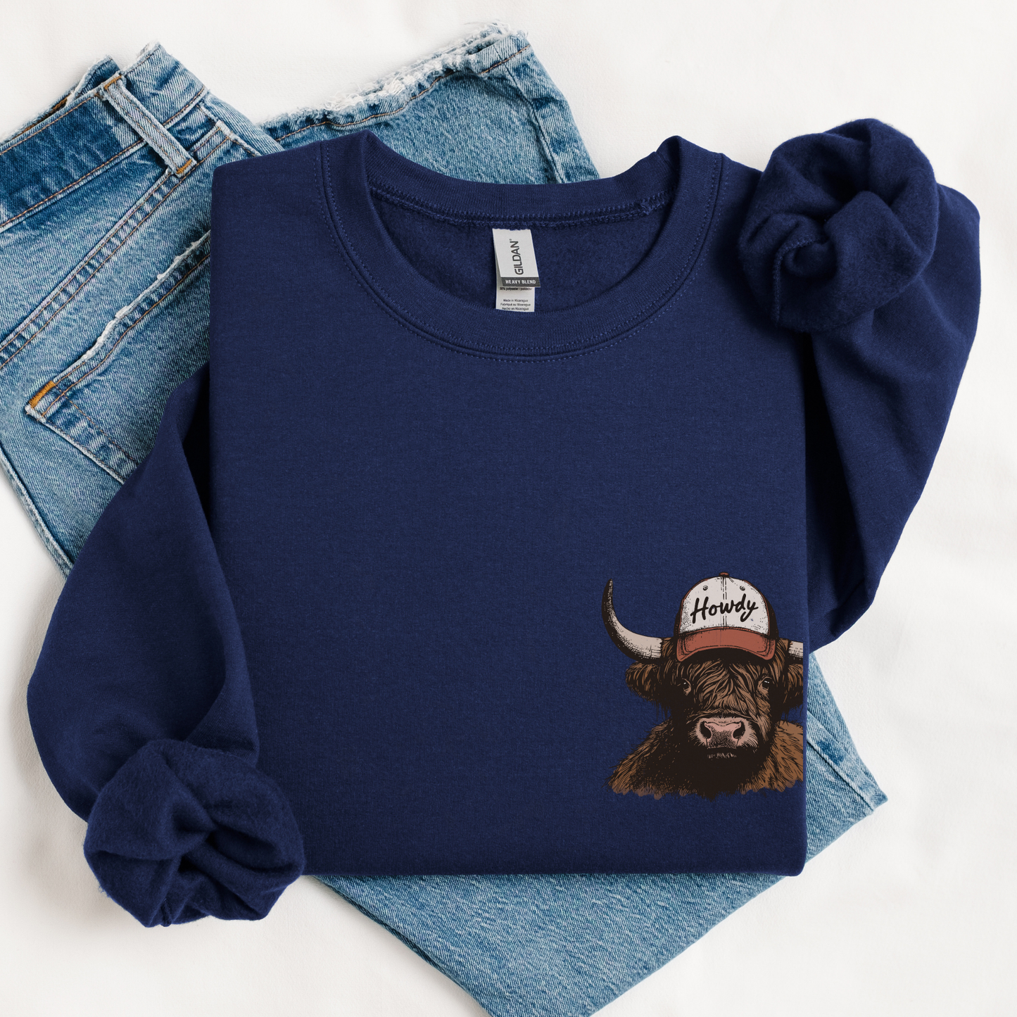 Howdy Cow | Vintage Cowgirl | Sweatshirt