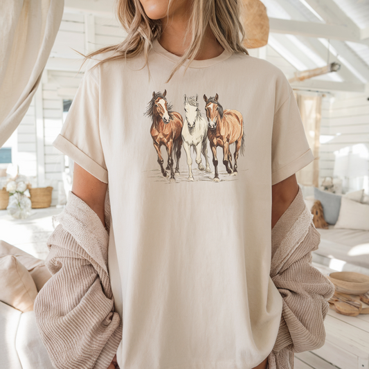 Wild Horses T-shirt | Famous Trios | Unisex