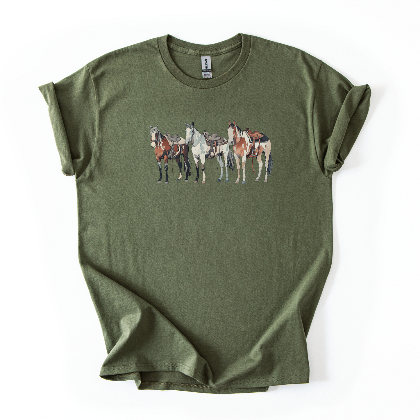Western Horses T-shirt | Famous Trios | Unisex