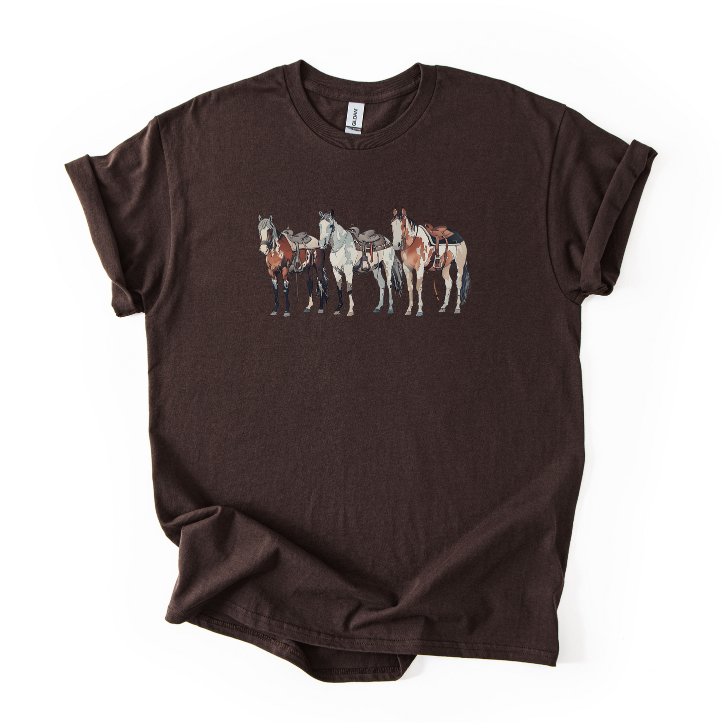 Western Horses T-shirt | Famous Trios | Unisex