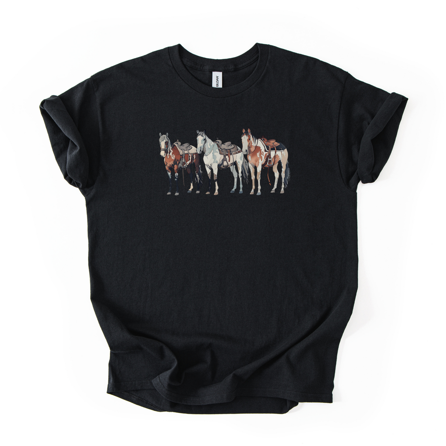 Western Horses T-shirt | Famous Trios | Unisex