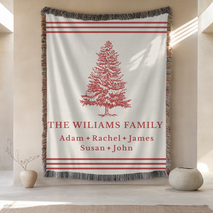 Custom Woven Blanket | Family Tree | 50'' x 60''
