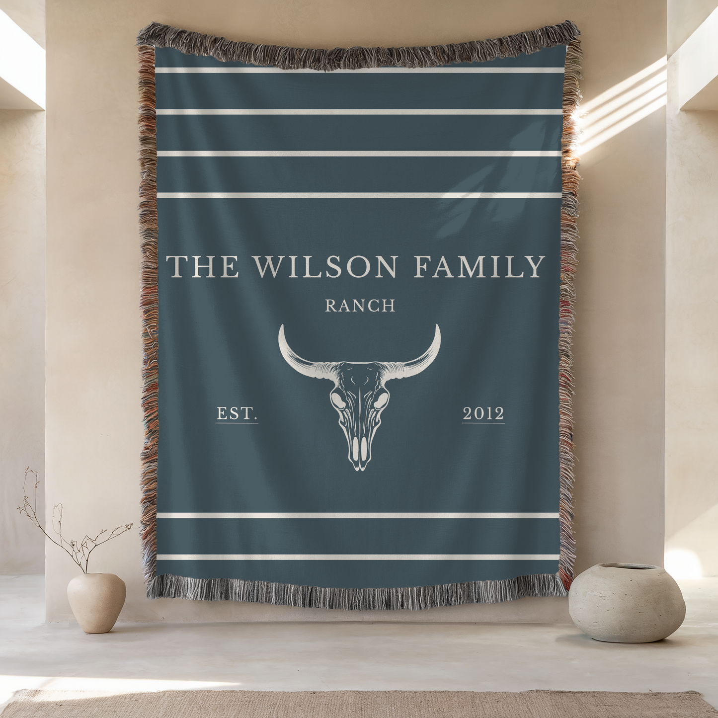 Personalized Woven Blanket | Dark Skull