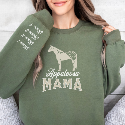 Custom Appaloosa Mama Sweater | Horse Breed Apparel | Sweatshirts