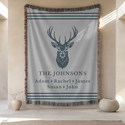 Custom Woven Blanket | Deer | 50'' x 60''
