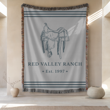 Custom Woven Blanket | Western Ranch | 50'' x 60''