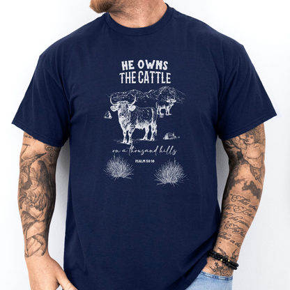 He Owns The Cattle | Local Farmer Support | Unisex T-shirt