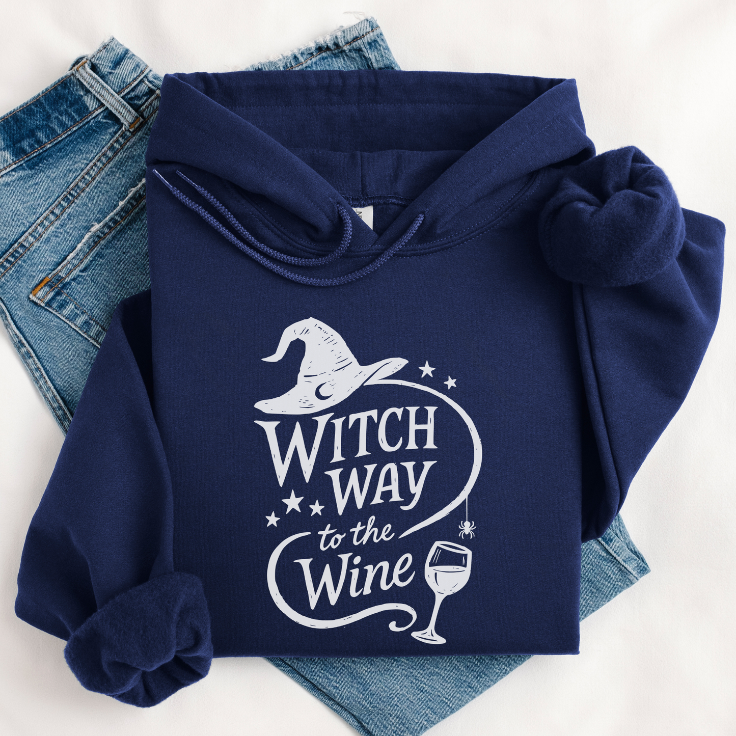 Witch way to the wine? | Halloween | Hoodie