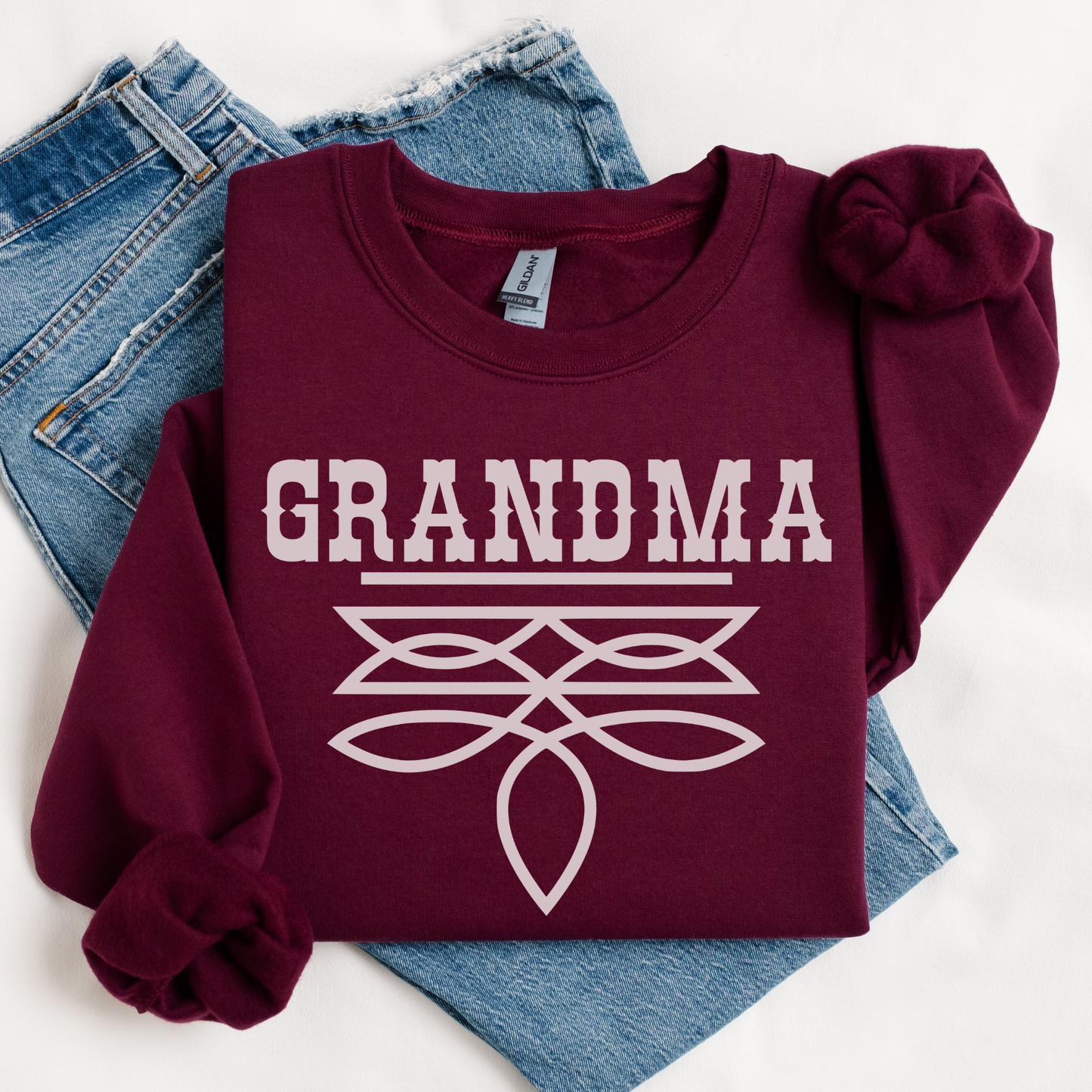 Grandma Sweater | Boot Stitch Text | Sweatshirt