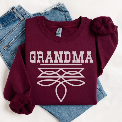 Grandma Sweater | Boot Stitch Text | Sweatshirt