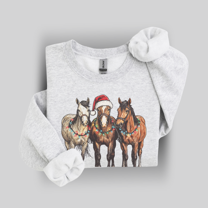 Christmas Horses | Christmas Cowgirl | Sweatshirt