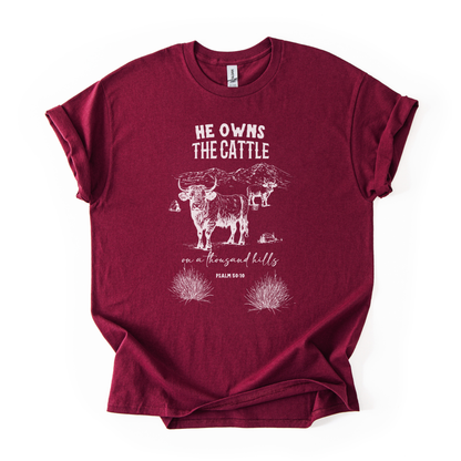 He Owns The Cattle | Local Farmer Support | Unisex T-shirt