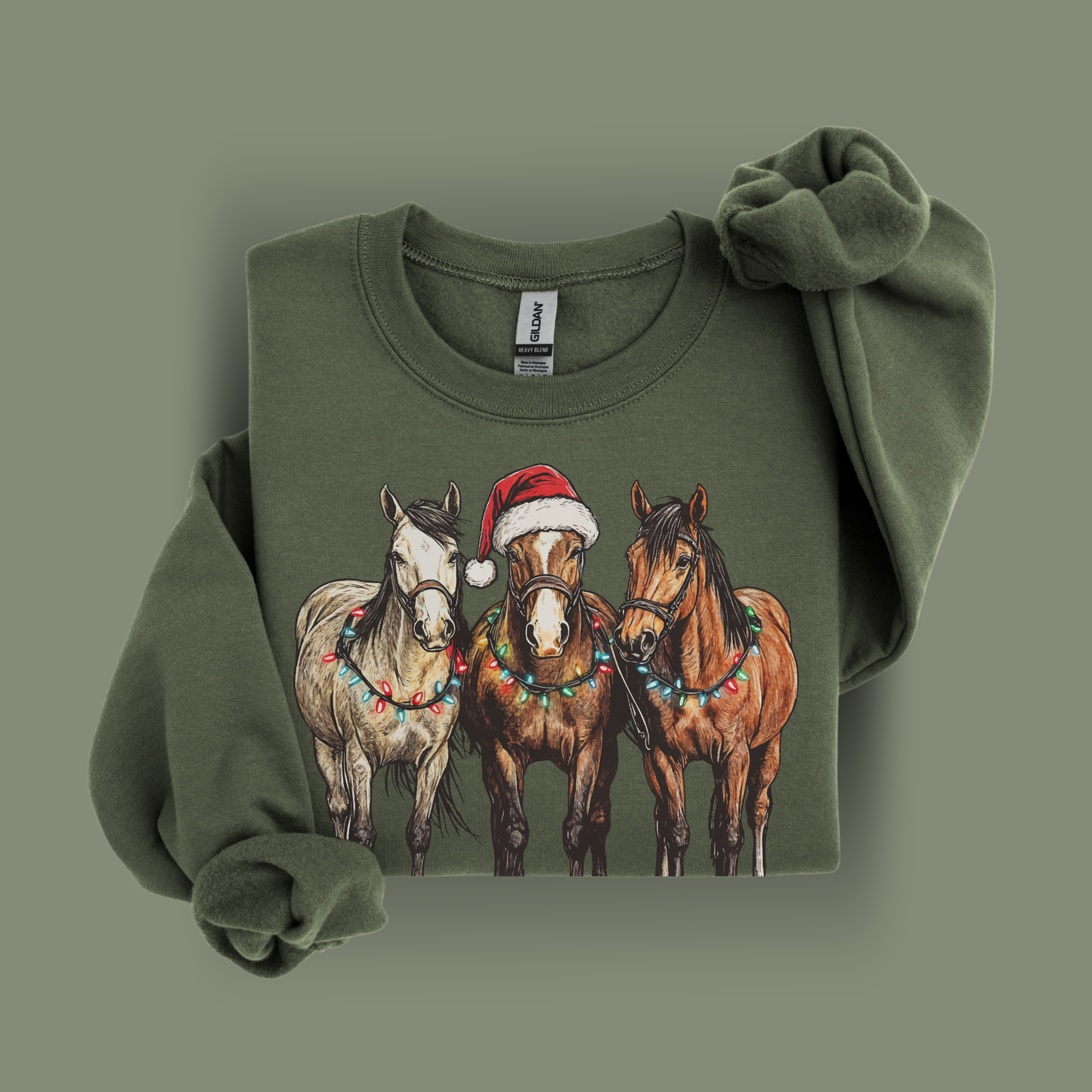 Christmas Horses | Christmas Cowgirl | Sweatshirt