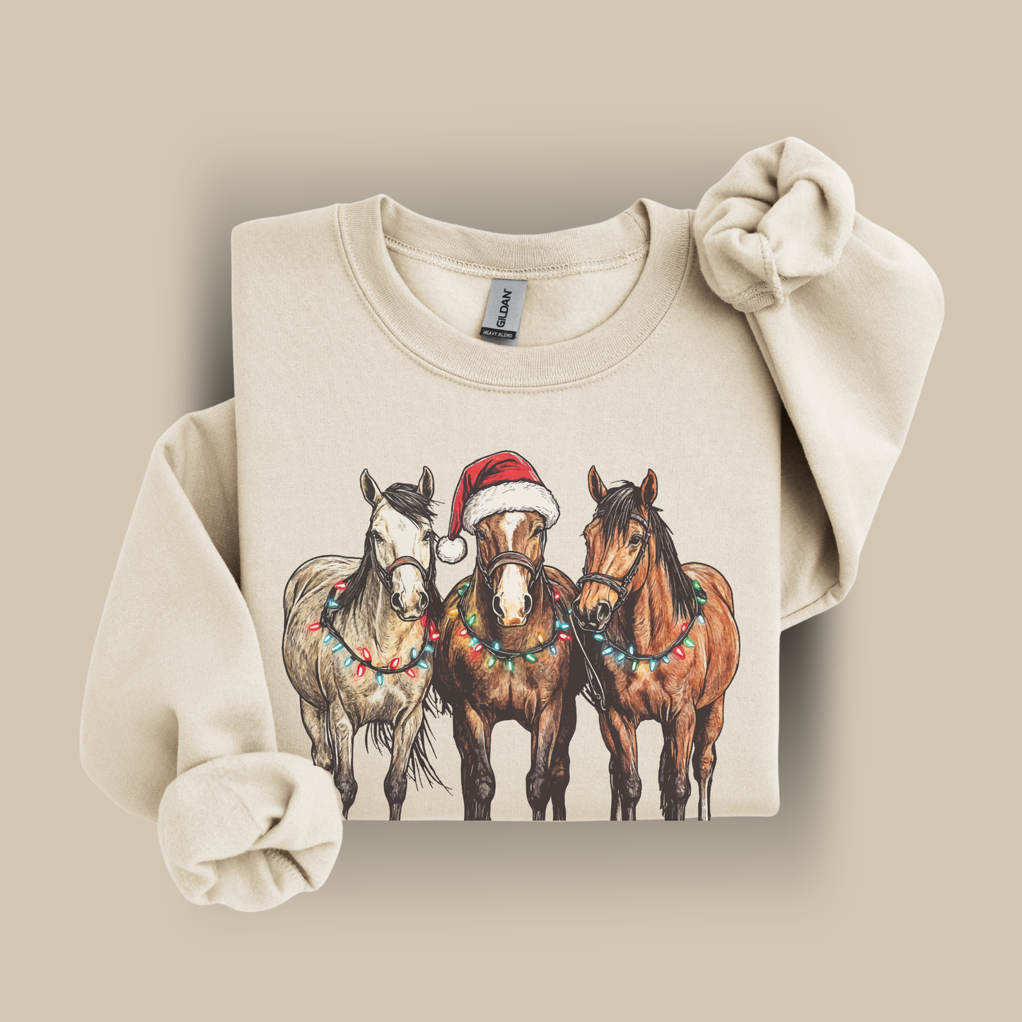 Christmas Horses | Christmas Cowgirl | Sweatshirt
