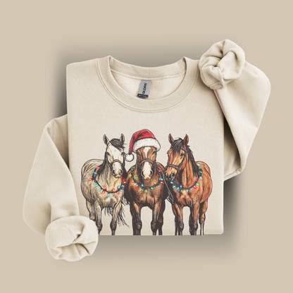 Christmas Horses | Christmas Cowgirl | Sweatshirt