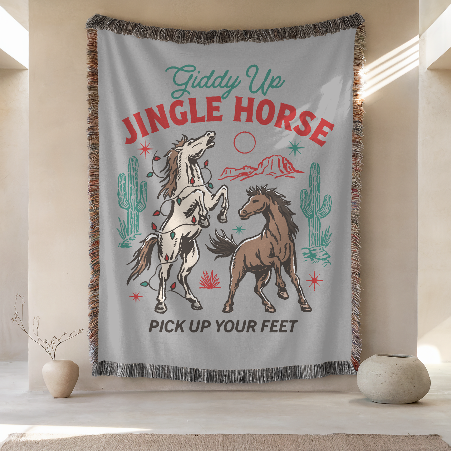 Woven Blanket | Jingle Horse | 50'' x 60''