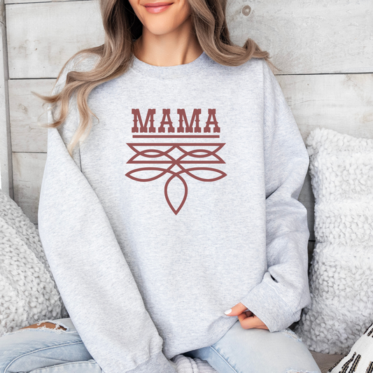 Mama Sweater | Boot Stitch Text | Sweatshirt