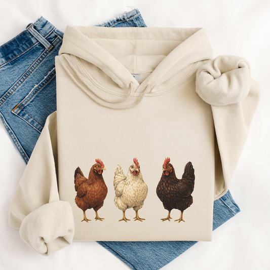 Chickens Hoodie | Famous Trios | Unisex