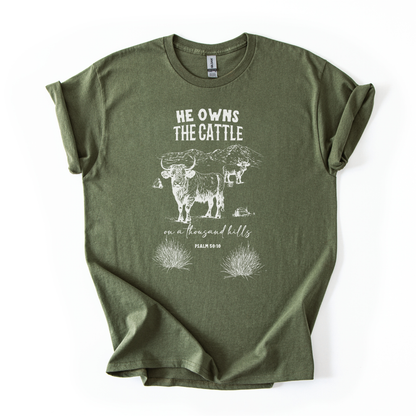 He Owns The Cattle | Local Farmer Support | Unisex T-shirt